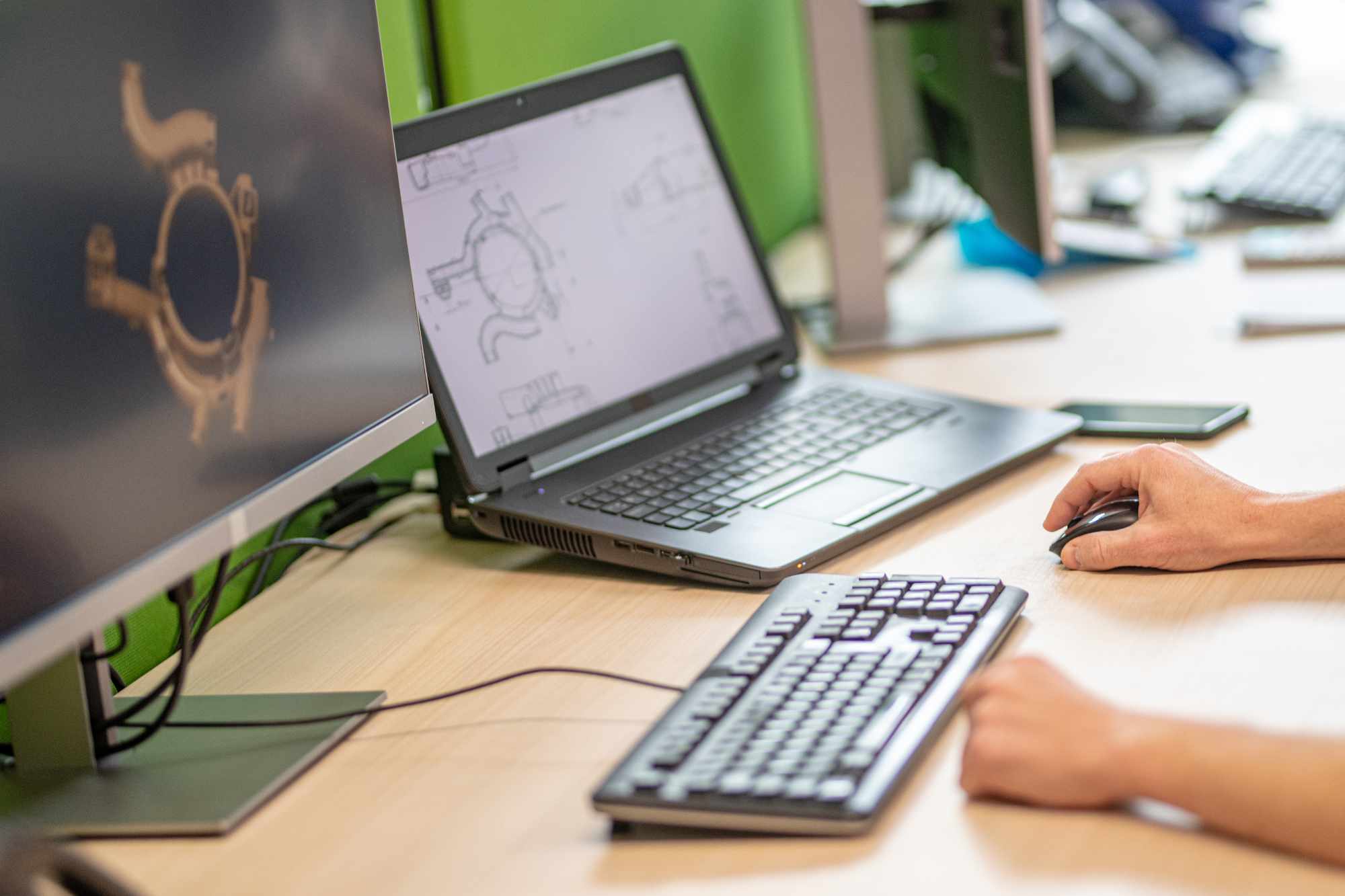 Engineering team at work